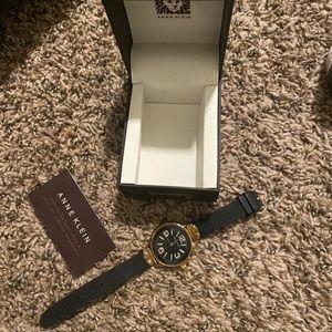 Anne Klein Black Gold Watch